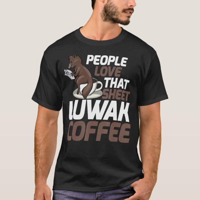 Camiseta A La Gente Le Encanta Esa Hoja Hombres Café Kopi L (Anverso)