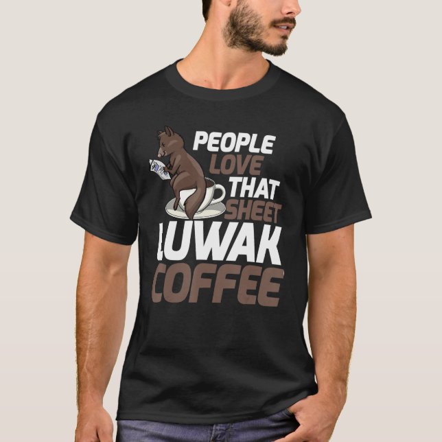 Camiseta A La Gente Le Encanta Esa Hoja Hombres Café Kopi L (Anverso)