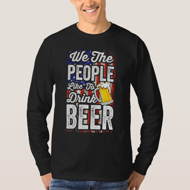 Camiseta A La Gente Nos Gusta Beber Cerveza Beber Par (Anverso)