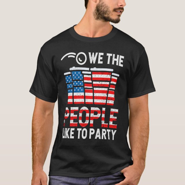 Camiseta A La Gente Nos Gusta Que Los Fiestas Se Beban De E (Anverso)