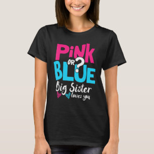 Camiseta A La Hermana Grande Rosa O Azul Le Encanta Rosa O 