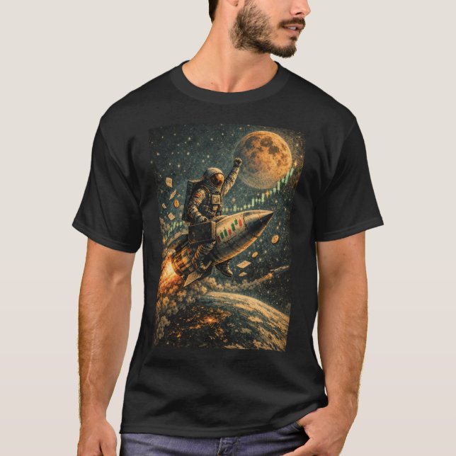 Camiseta A La Luna - Astronauta de Trading, Forex, Crypto (Anverso)