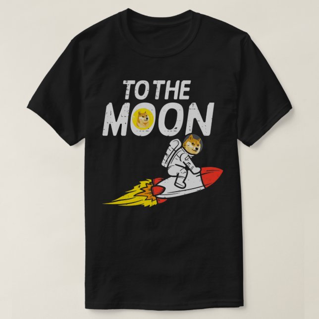 Camiseta A La Luna Dogecoína Shiba Inu Crypto Cryptocurren (Diseño del anverso)