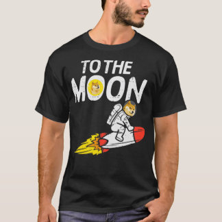 Camiseta A La Luna Dogecoína Shiba Inu Crypto Cryptocurren