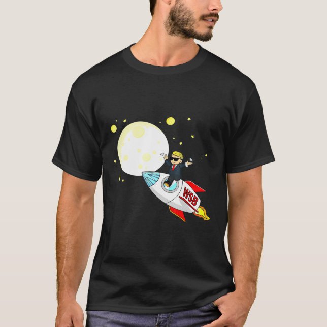 Camiseta A La Luna Wallstreetbets Diamond Hands Amc Apes (Anverso)