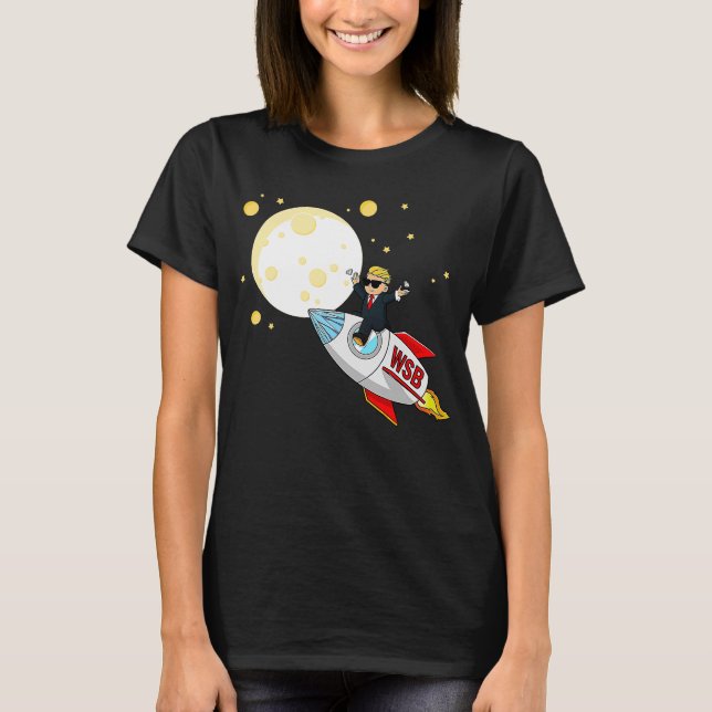 Camiseta A La Luna Wallstreetbets Diamond Hands AMC Apes (Anverso)