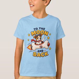 Camiseta A La Luna Y De Regreso Aventura Espacial Canina