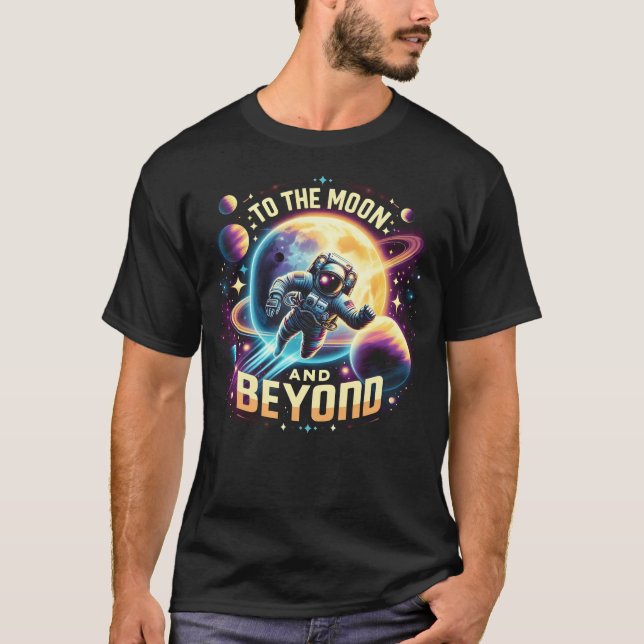 Camiseta A la luna y más allá (Anverso)