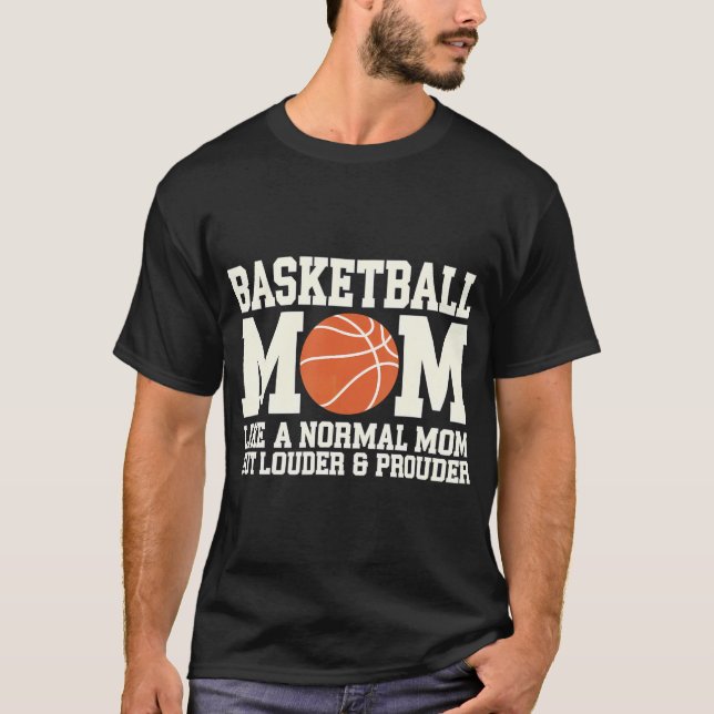 Camiseta A La Madre Del Baloncesto Le Gusta La Madre Normal (Anverso)