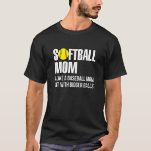 Camiseta A La Madre Del Softbol Le Gusta El Béisbol Pero Co
