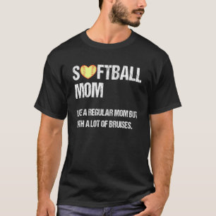 Camiseta A La Madre Del Softbol Le Gusta Una Madre Corrient