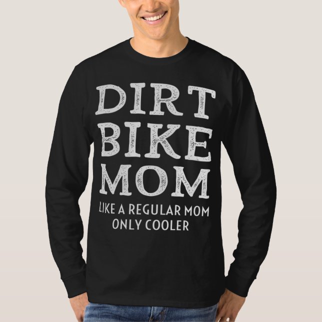 Camiseta A la mamá Dirtbike le gusta la madre normal sólo M (Anverso)