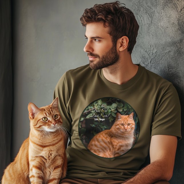 Camiseta A la mejor foto del Personalizado de papá gato de  (Subido por el creador)