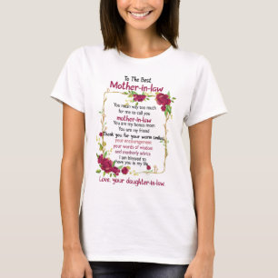 Camiseta A la mejor suegra en los regalos de su hija en l