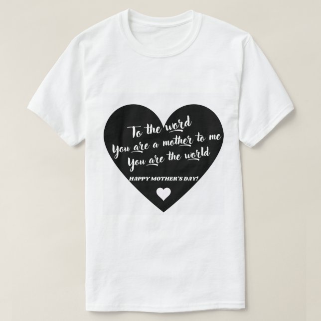 Camiseta a la palabra que eres madre para mí (Diseño del anverso)