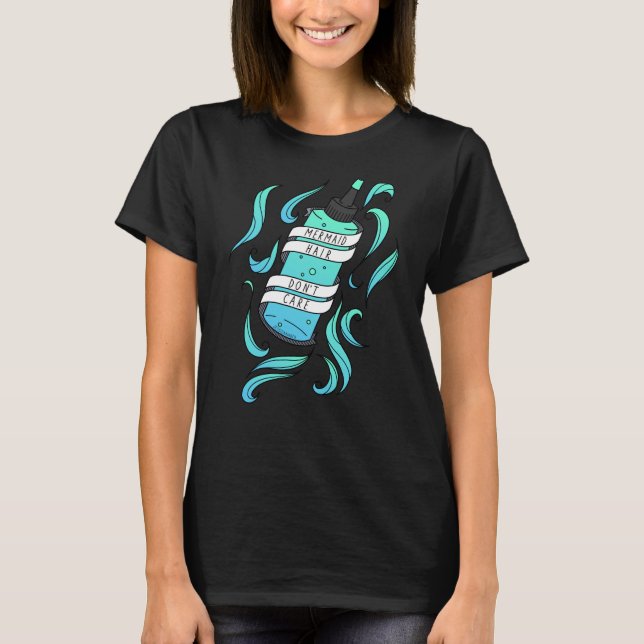 Camiseta A la sirena no le importan las mujeres de tinte az (Anverso)