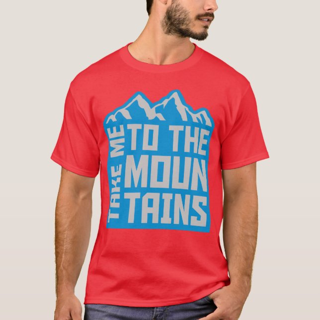 Camiseta A las montañas cita vintage (Anverso)