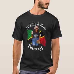 Camiseta A Las Mujeres Afro Saint Kitts Y Nevis Princess Le