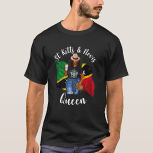 Camiseta A Las Mujeres Afro Saint Kitts Y Nevis Reina Les E