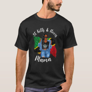 Camiseta A Las Mujeres Afro San Cristóbal Y Nevis Mamá Les
