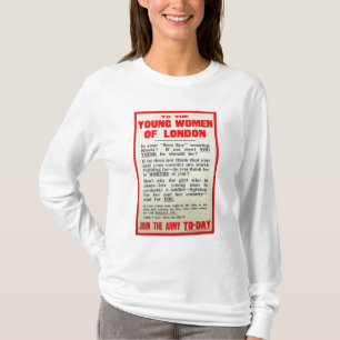 Camiseta A las mujeres jovenes de Londres, poster del
