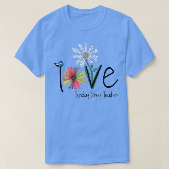 Camiseta A las mujeres les encanta la flor de margarita, pr (Diseño del anverso)