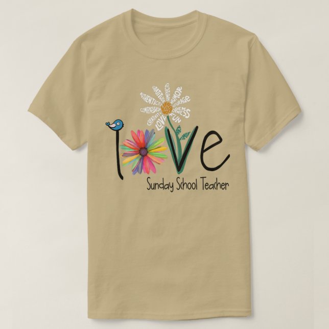 Camiseta A las mujeres les encanta la flor de margarita, pr (Diseño del anverso)