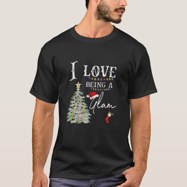 Camiseta A Las Mujeres Me Encanta Ser Glam Árbol De Navidad (Anverso)