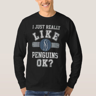 Camiseta A Las Mujeres Me Gusta Realmente Los Pingüinos Ok