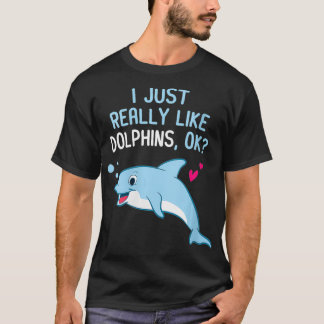 Camiseta A las mujeres me gustan mucho los delfines delfine