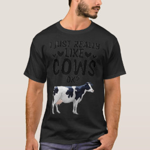 Camiseta A Las Mujeres Realmente Me Gusta La Vaca Funny De 