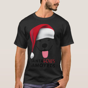 Camiseta A las mujeres Santa les encanta Samoyeds Perro Cac