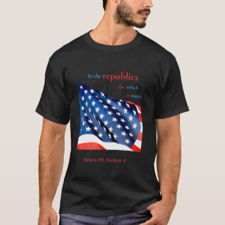 Camiseta "A las repúblicas" con estrellas de la bandera de 