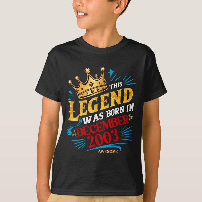 Camiseta A Legend Was Born In December 2003 Awesome Man Boy (Anverso)
