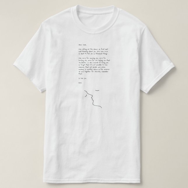 Camiseta A Letter From Even (Diseño del anverso)