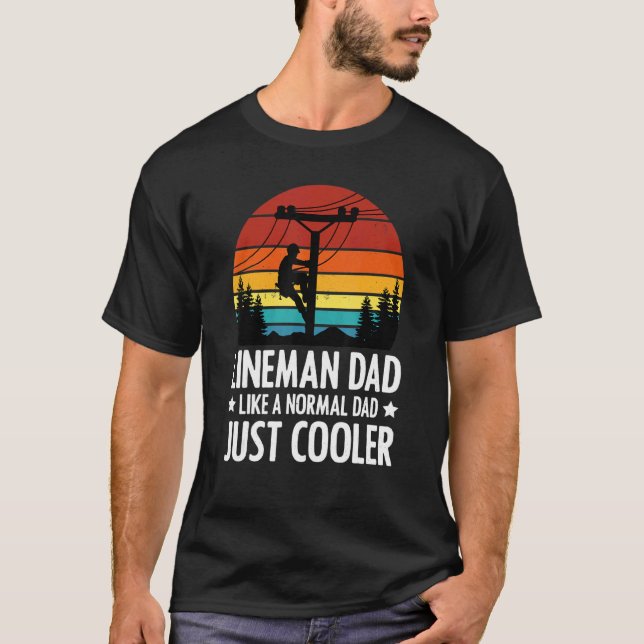 Camiseta A Lineman Dad les gusta un papá regulador pero el  (Anverso)