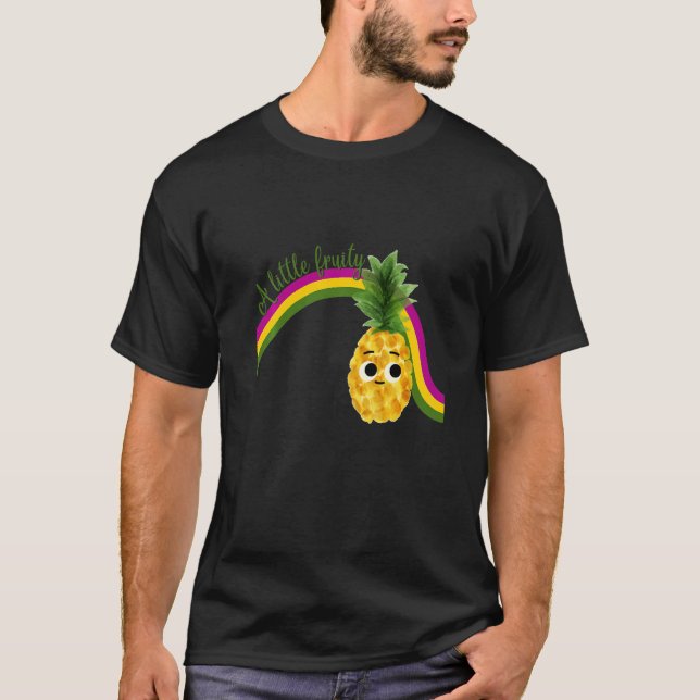 Camiseta A little fruity with pineapple and rainbow for pri (Anverso)