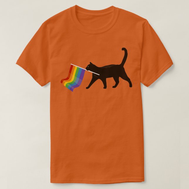 Camiseta a little gay cat friend (Diseño del anverso)