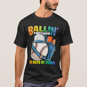 Camiseta A Lo Largo De 100 Días Escolares De Béisbol Infant