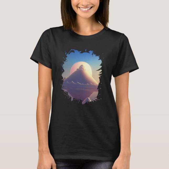 Camiseta A lonely mountain of candy cotton with clouds (Anverso)