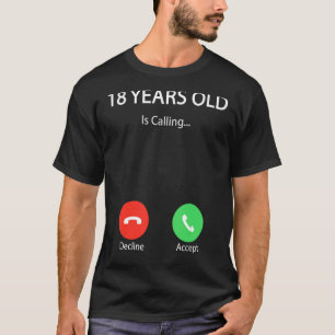 Camiseta A los 18 años se le llama feliz cumpleaños número 