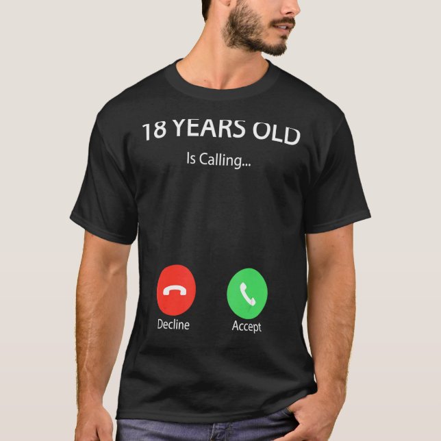 Camiseta A los 18 años se le llama feliz cumpleaños número  (Anverso)