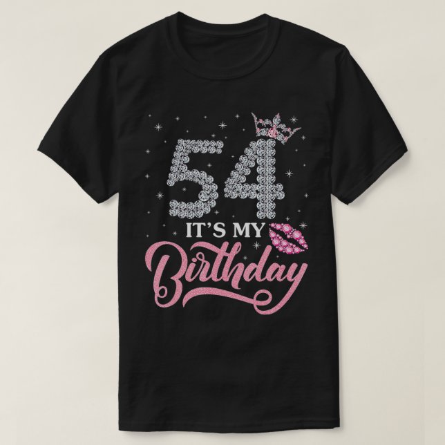 Camiseta A Los 54 Años Es Mi Cumpleaños Feliz Para Mí Nana  (Diseño del anverso)