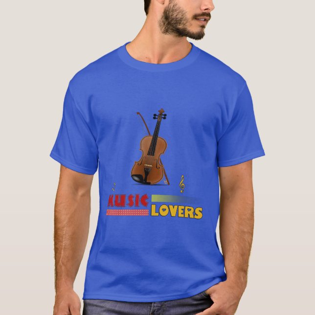 Camiseta A los amantes de la música les gusta el diseño de  (Anverso)