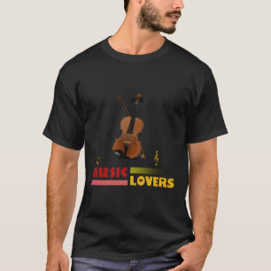 Camiseta A los amantes de la música les gusta el diseño de