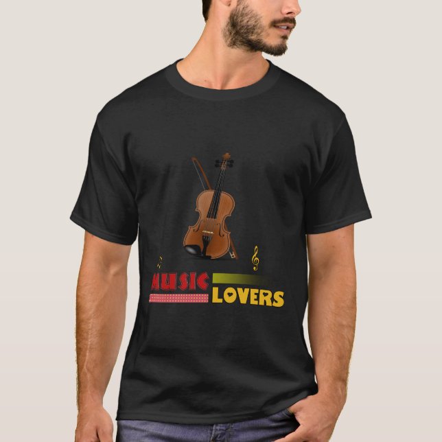 Camiseta A los amantes de la música les gusta el diseño de  (Anverso)