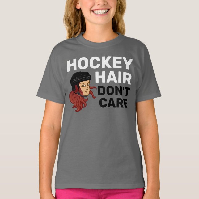 Camiseta A los chicas el pelo de hockey no les importa la c (Anverso)