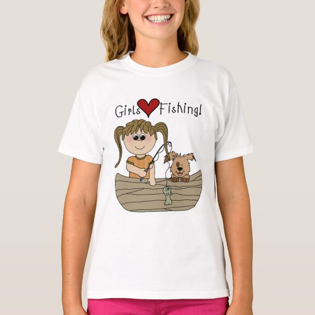 Camiseta A los chicas les encanta pescar (Anverso)