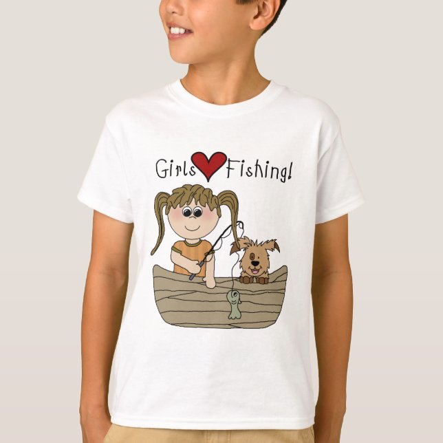 Camiseta A los chicas les encanta pescar (Anverso)