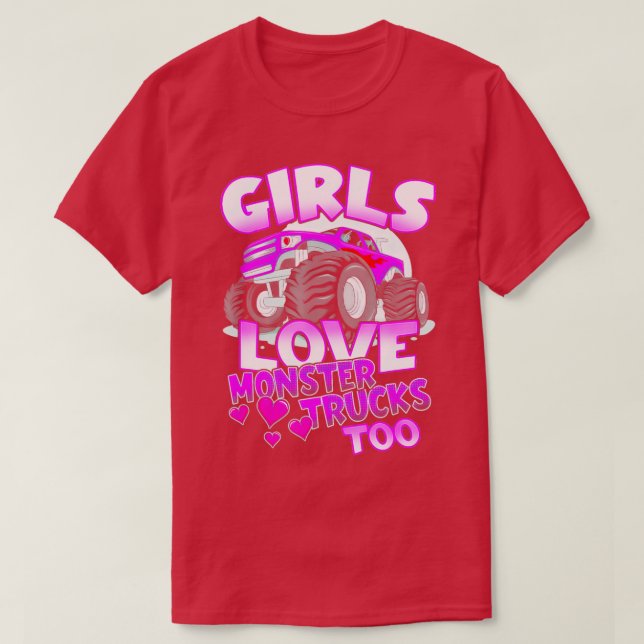 Camiseta A los chicas les encantan las camionetas de los mo (Diseño del anverso)